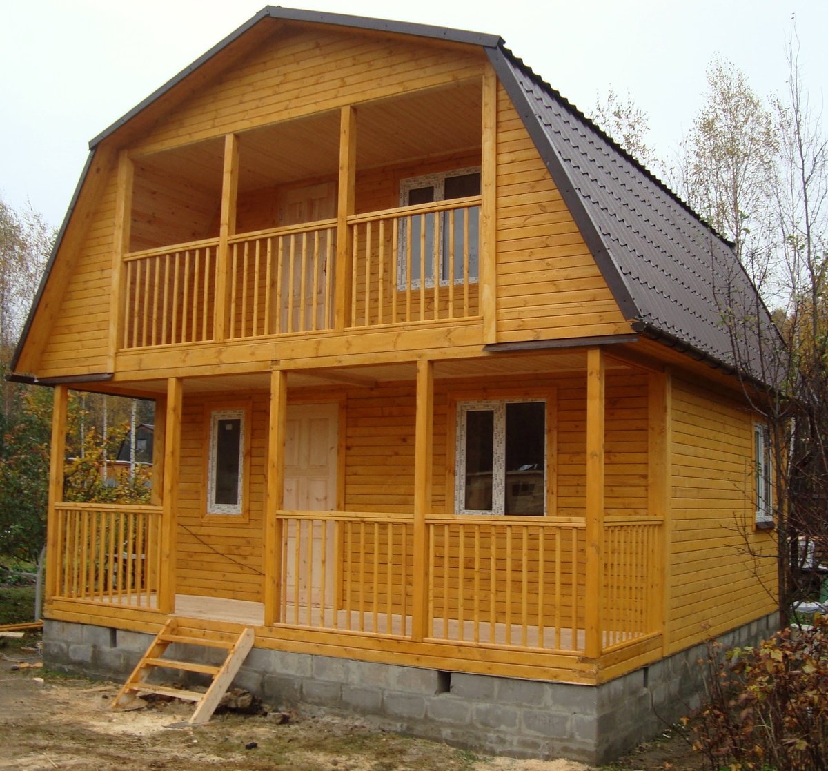 Устройство ломаной кровли