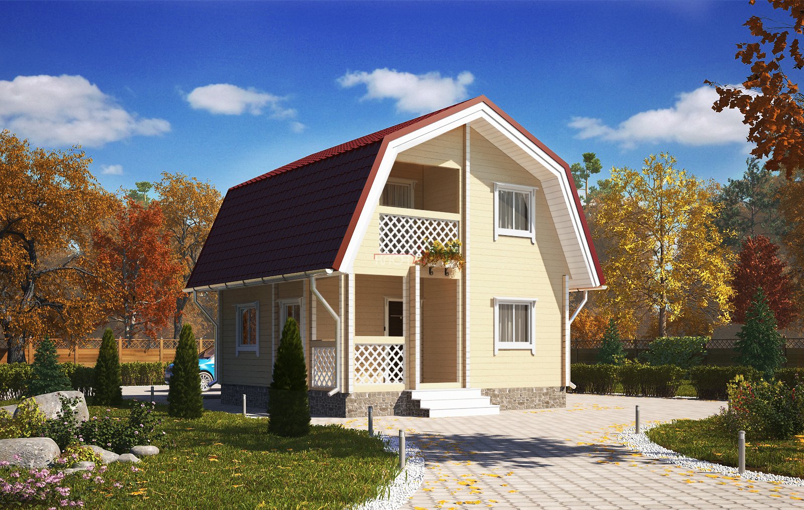 Крыша частного дома из фальца